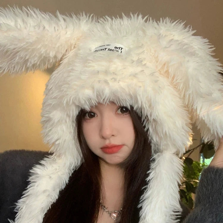 Sweet Long-Haired Rabbit Ear Hat