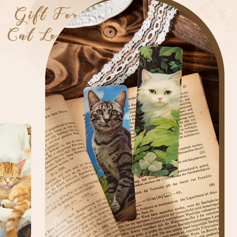 Cute Cat Theme Handbook Bookmark