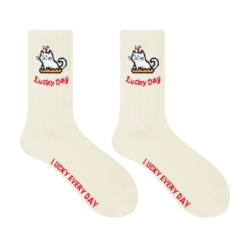 Cute Cake Cat Socks