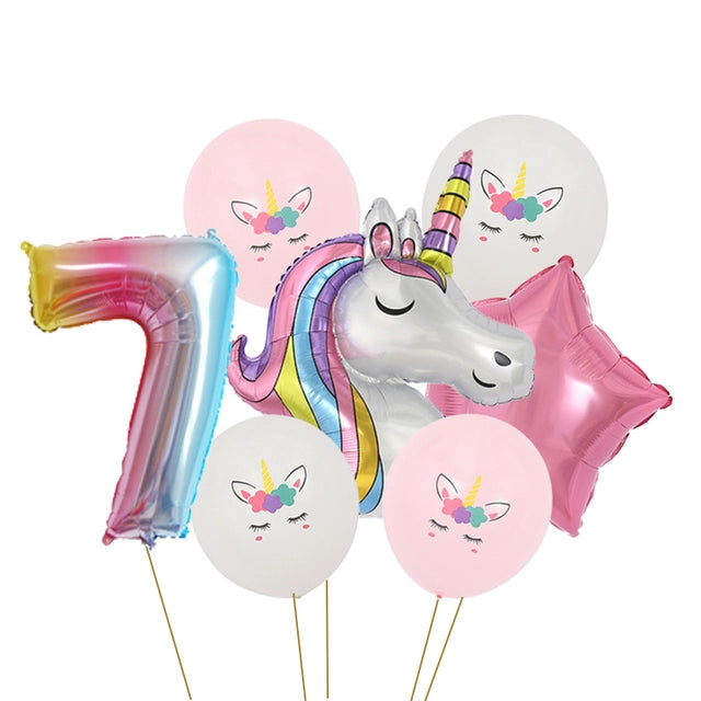 147 Pcs Unicorn Birthday Balloons Arch Garland Kit - Magical Celebration Decor