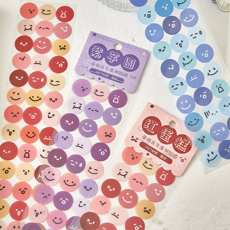 Expressive Smiles - Radiant Sticker Collection to Brighten Your Day