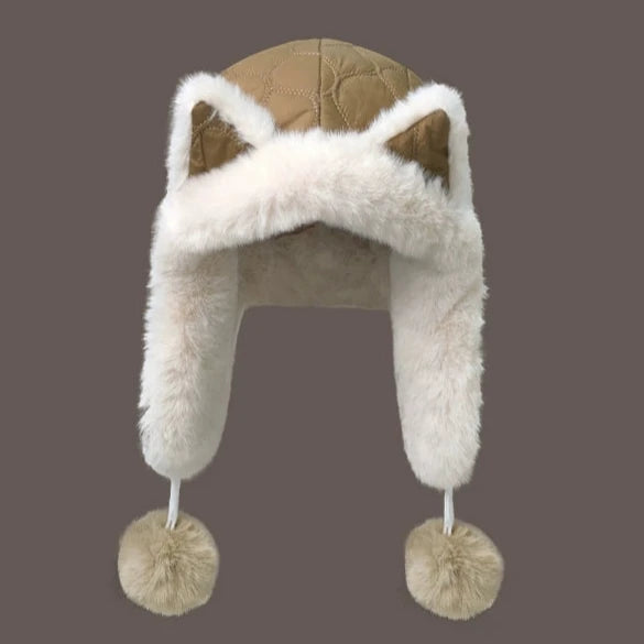 Cute Fox Ears Plush Hat