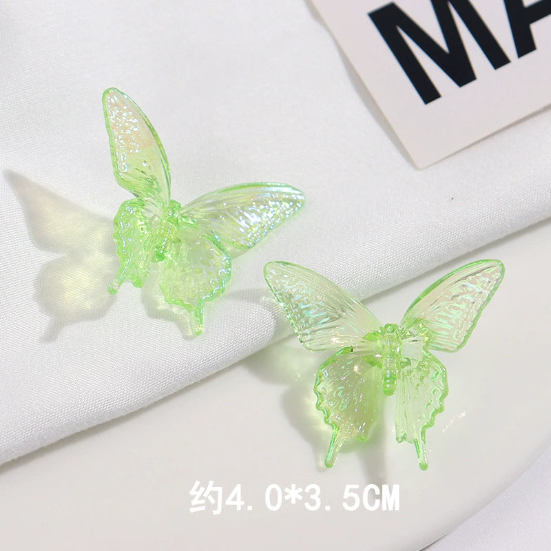 Spring & Summer Butterfly Hanging Ring DIY Kit - Whimsical Green Background Decor