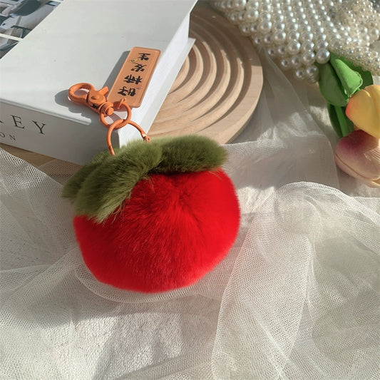 Adorable Persimmon Keychain Pendant