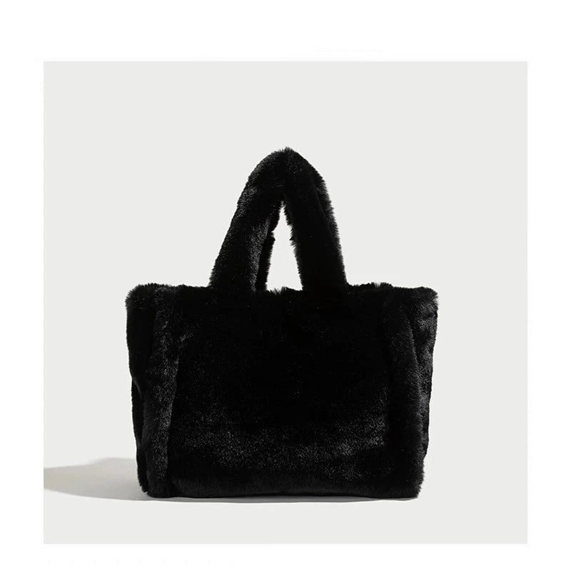 Women's Plush Tote Bag  Your Cozy Companion for Every Occasion