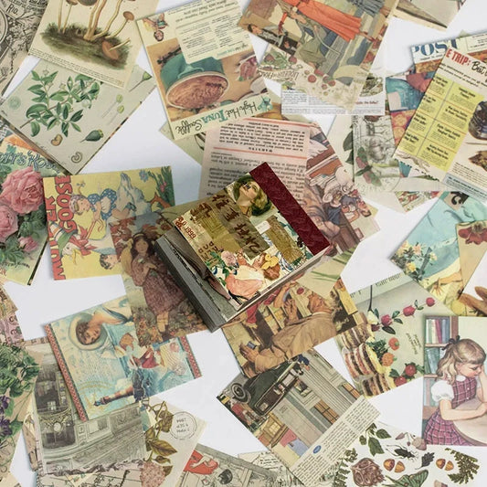 Vintage Inspired 400-Sheet Tear-Able Sticker Book