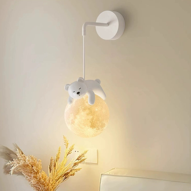 Little Rabbit & Bear Moon Lamp