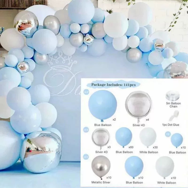 Blue Balloon Garland Arch Kit - Perfect for Party Decorations