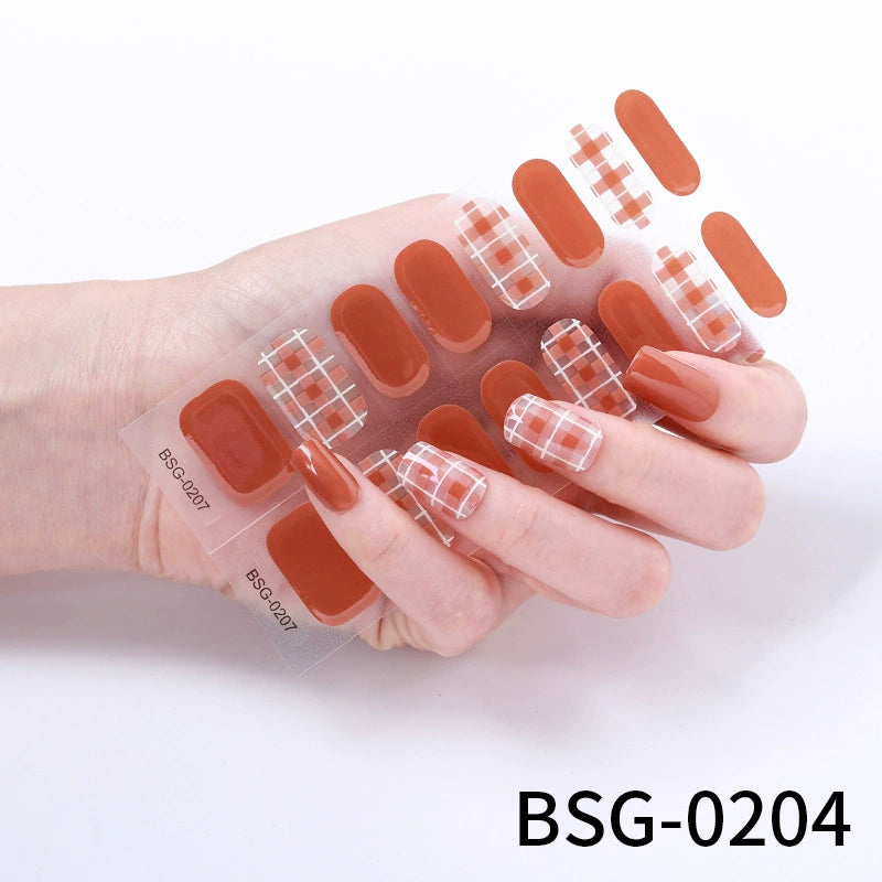 Semicured Gel Nail Sticker Kit