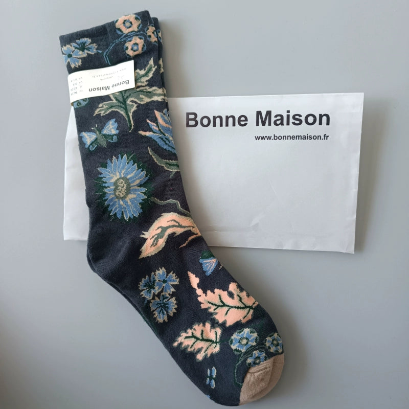 Artistic French Tide Oil Painting Socks fun art literary oil painting