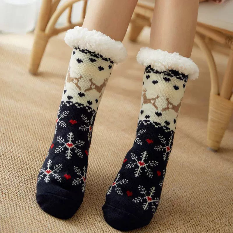 Women's Winter Warm Slipper Socks  Cozy Comfort with Nonskid Grip