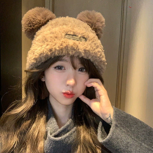 Cute Bear Woolen Pullover Hat