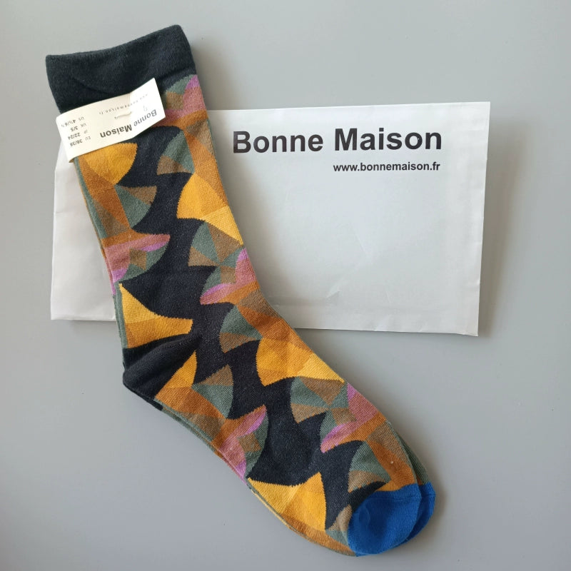 Artistic French Tide Oil Painting Socks fun art literary oil painting