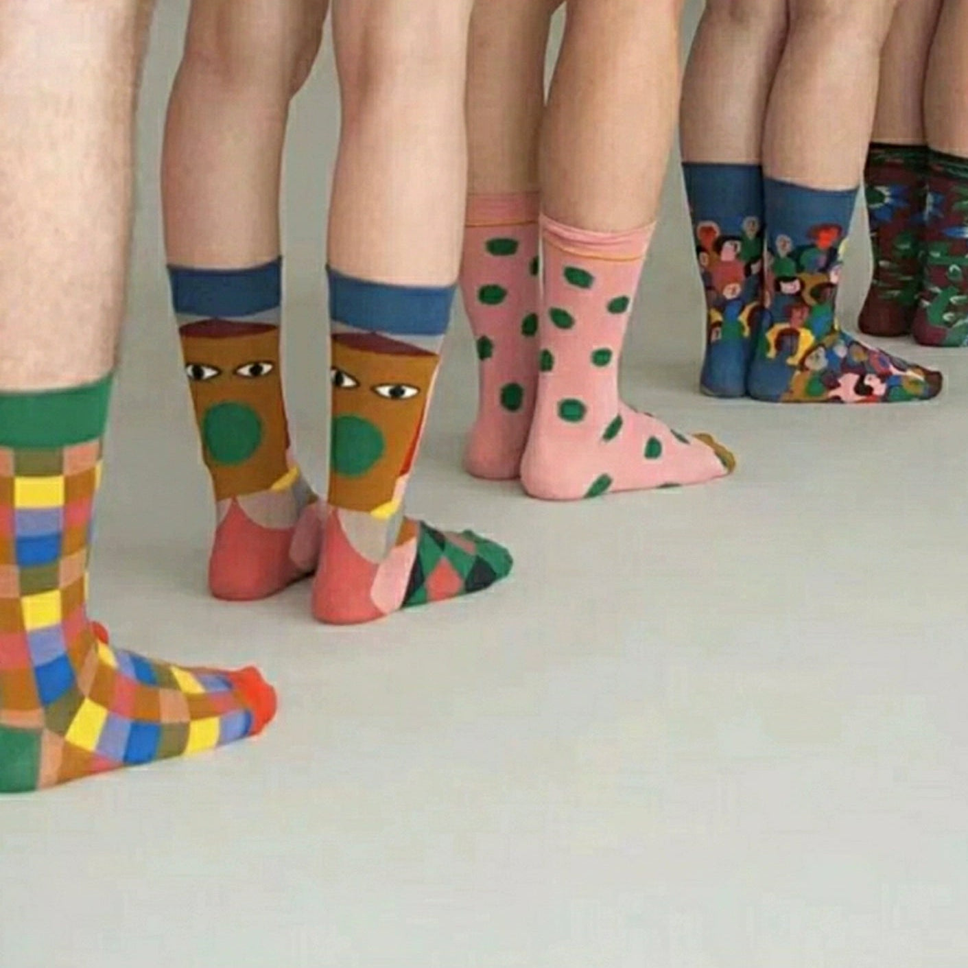 Artistic French Tide Oil Painting Socks fun art literary oil painting