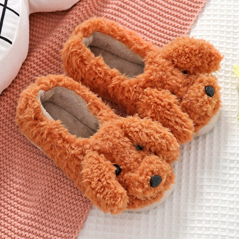 doggy Wool Slippers for Women