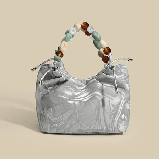 One-Shoulder Hand-Held Small Bucket Bag