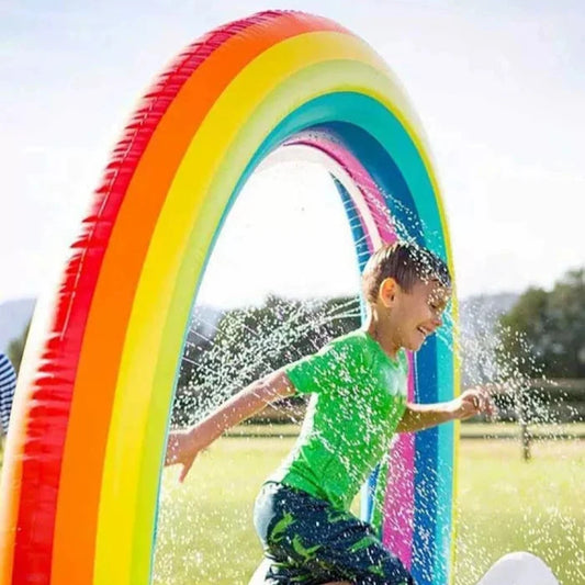 Inflatable Rainbow Water Spray Arch - Children's Day Outdoor Decoration