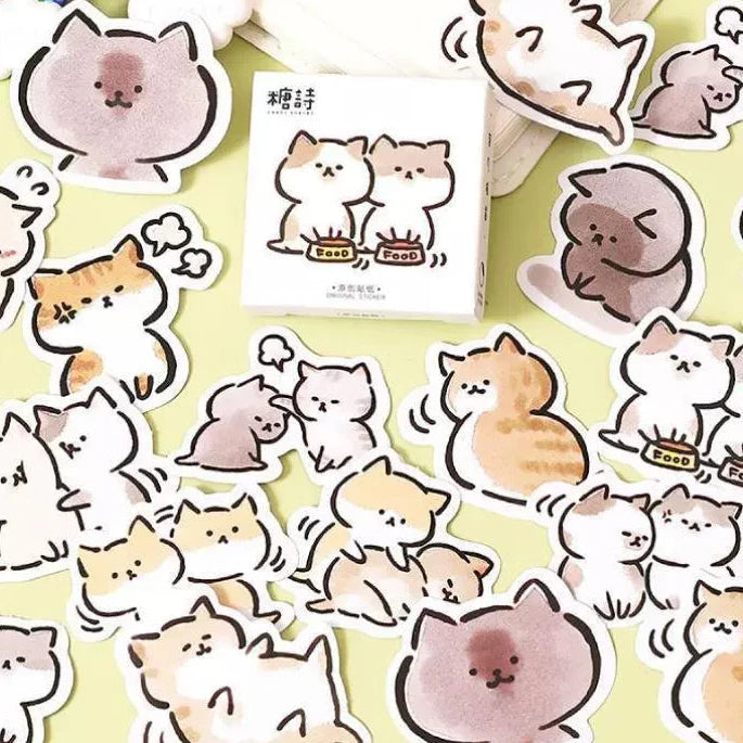 45 Pcs Kawaii Cat ickers Aesthetic ationary Cute icker