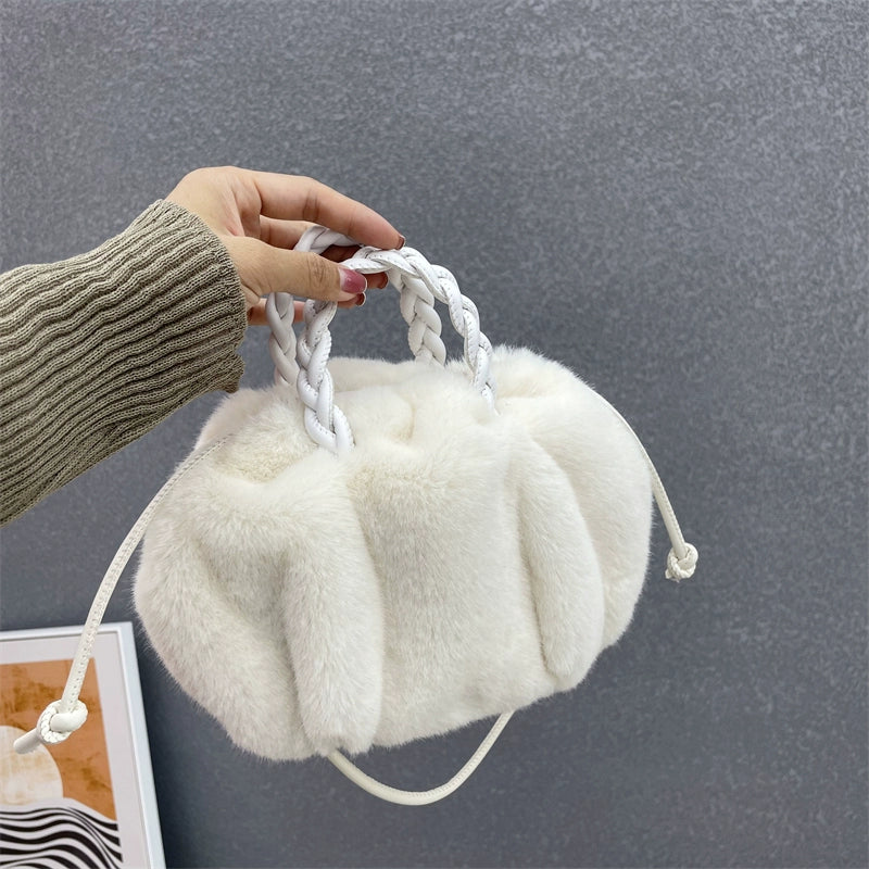 Plush Pumpkin Crossbody Bag