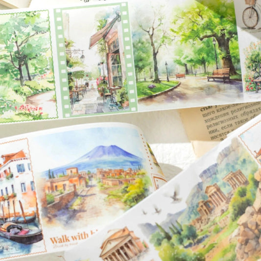 Wanderlust Collage Sticker Kit