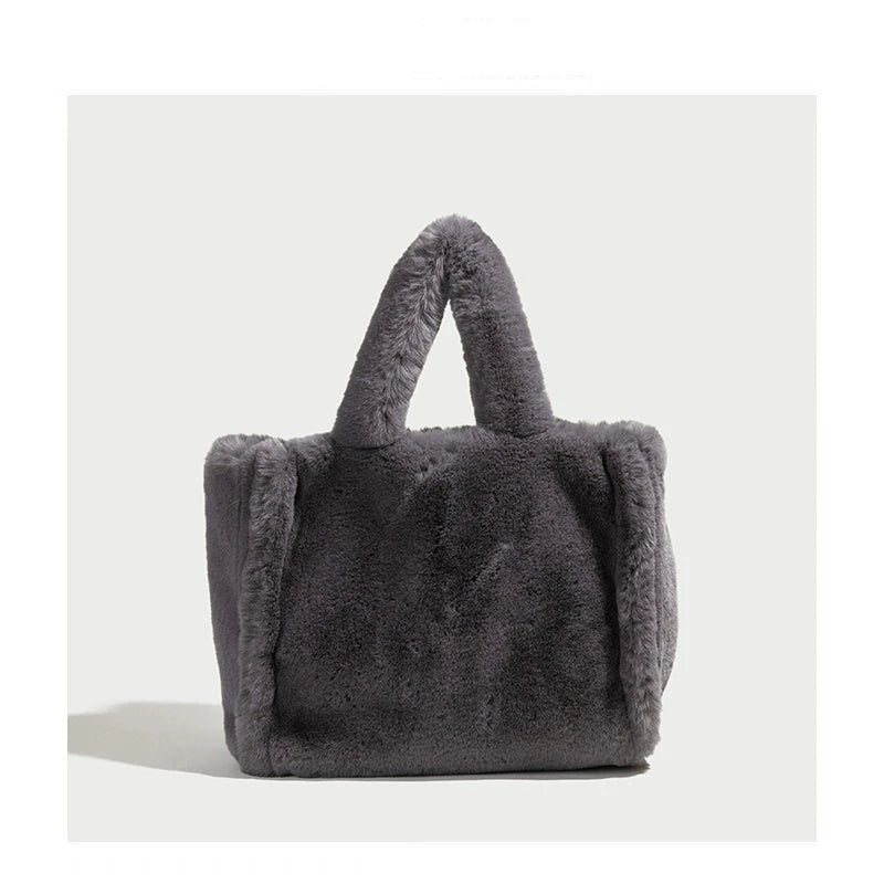 Women's Plush Tote Bag  Your Cozy Companion for Every Occasion