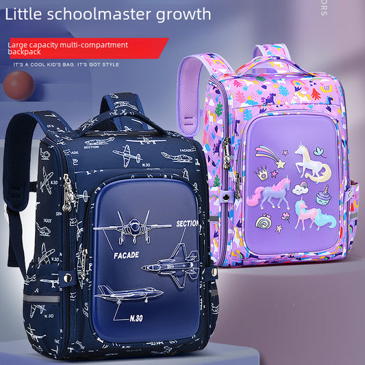 Cartoon Schoolbag for Primary School Students - All-in-One Large Capacity Backpack