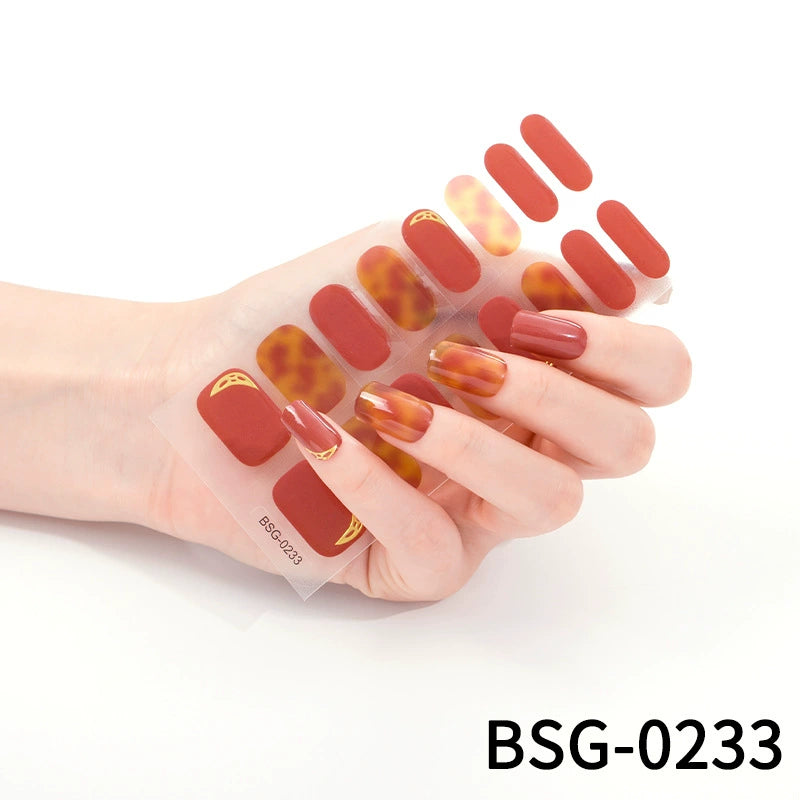 Semicured Gel Nail Sticker Kit