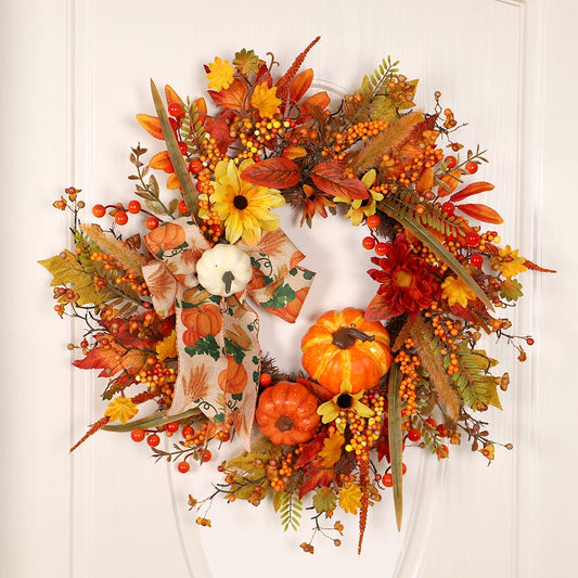 Thanksgiving Pumpkin Berry Maple Leaf Pendant