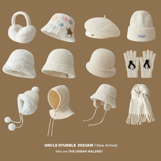 Winter Warm Knit Hat and Accessories Set