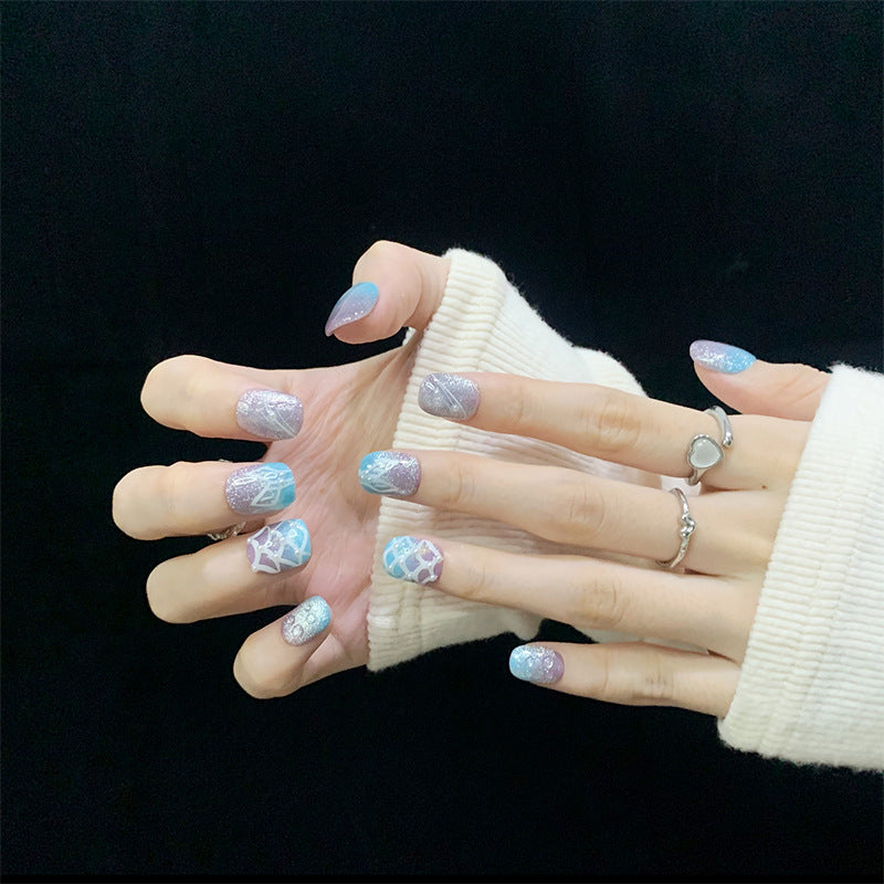 Pure Handmade Summer Nails - Pearl Mermaid Aurora Fantasy Cat's Eye