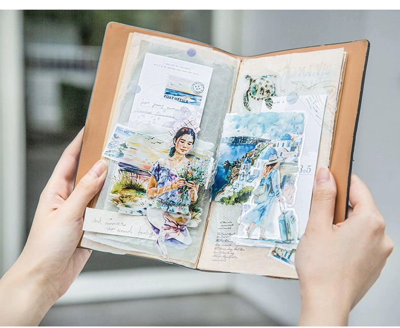 Wanderlust Watercolor: Romantic Travel Diary Sticker Collection