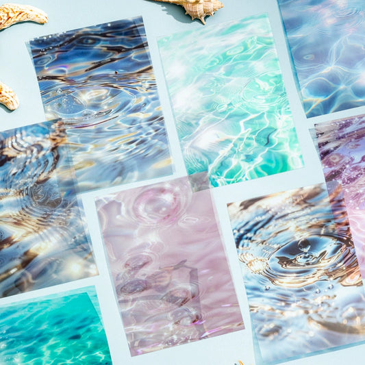 High Transparency PET Wave Stickers | Realistic Yet Dreamy DIY Collage & Handbook Decoration