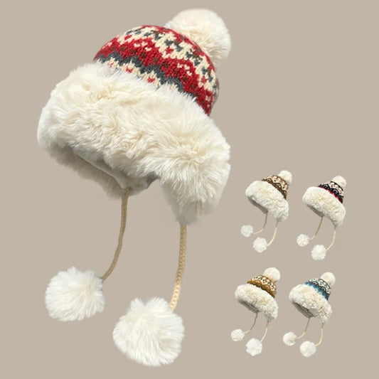 Ethnic Woolen Lei Feng Hat  Ultimate Winter Ear Protection