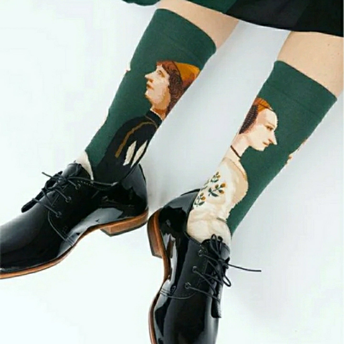 Artistic French Tide Oil Painting Socks fun art literary oil painting