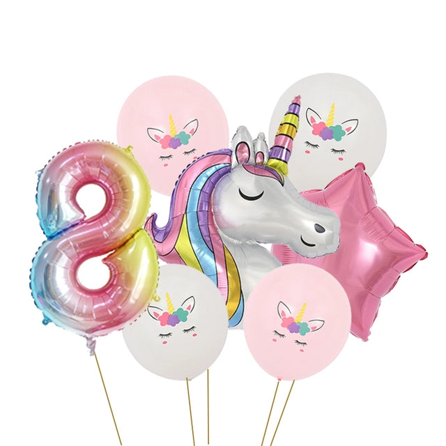 147 Pcs Unicorn Birthday Balloons Arch Garland Kit - Magical Celebration Decor