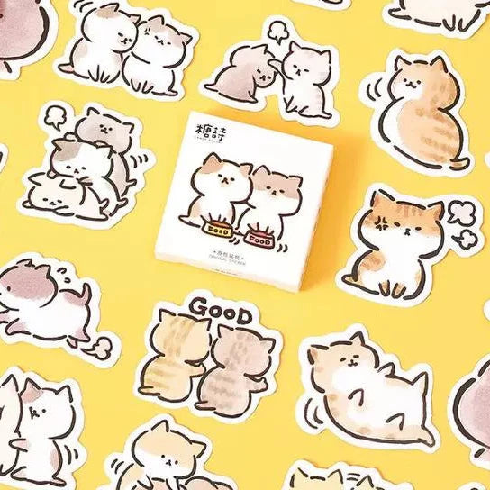 45 Pcs Kawaii Cat ickers Aesthetic ationary Cute icker