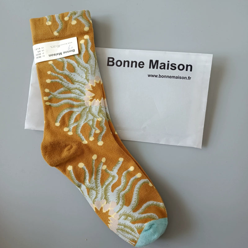 Artistic French Tide Oil Painting Socks