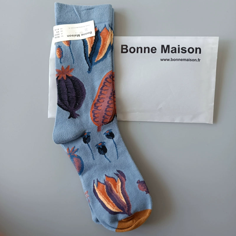 Artistic French Tide Oil Painting Socks fun art literary oil painting