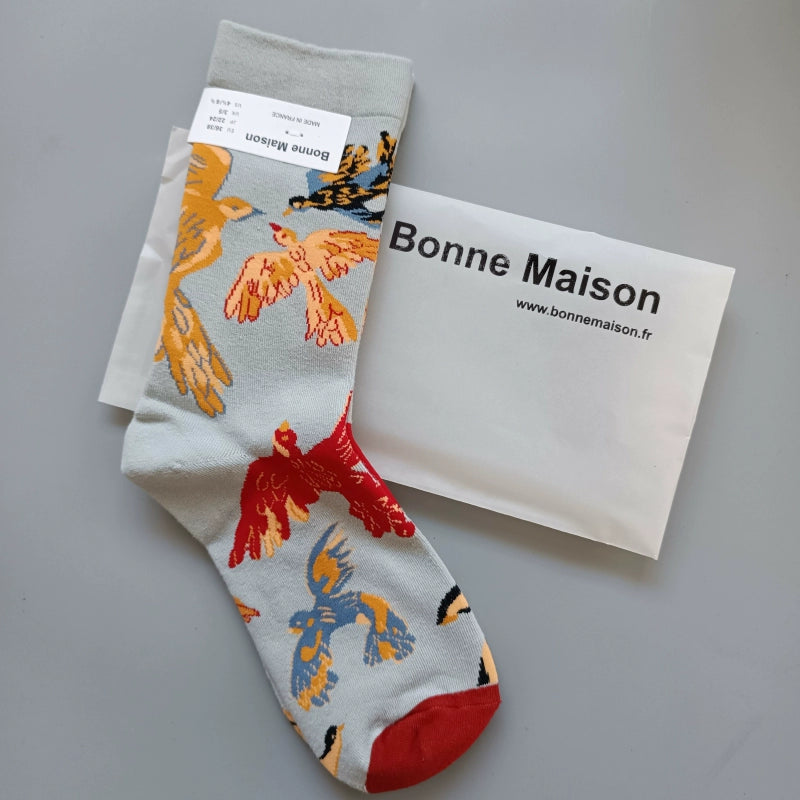 Artistic French Tide Oil Painting Socks