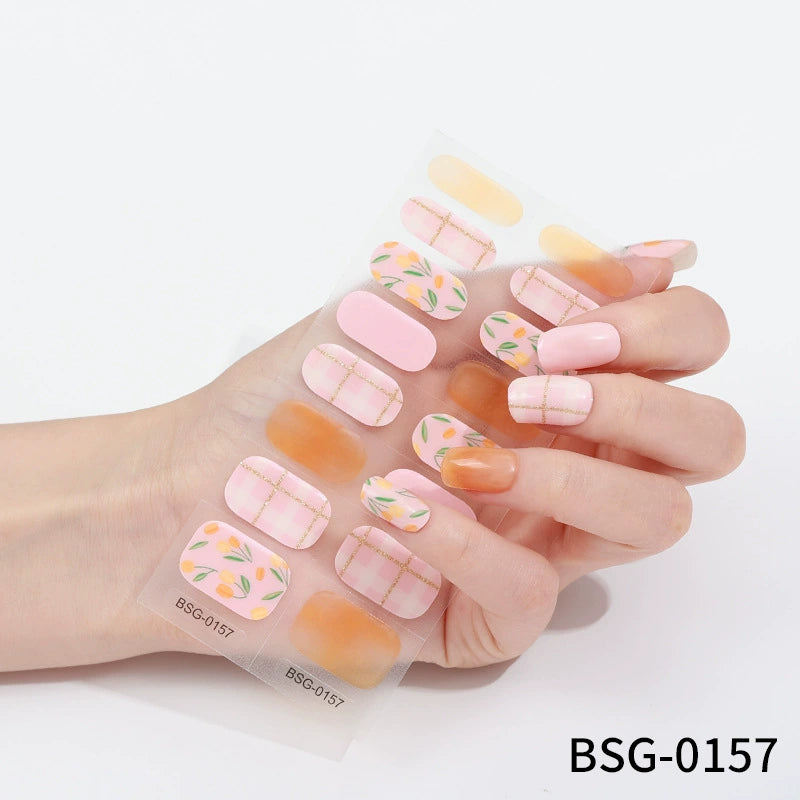 Semicured Gel Nail Sticker Kit