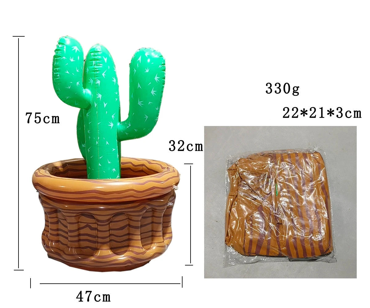 Cactus Cooler Portable Palm Tree Inflatable Ice Bucket Product Description