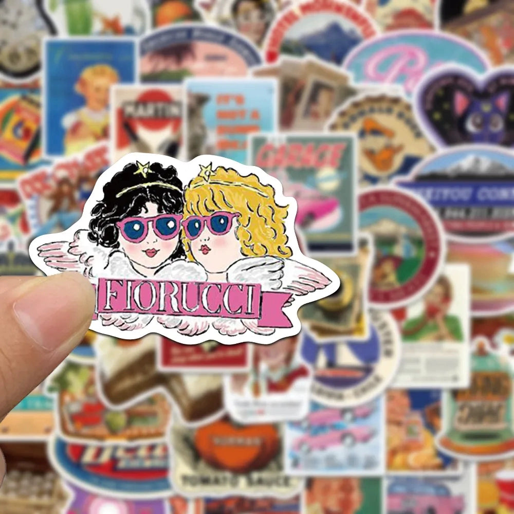 Charming American Retro Style Stickers