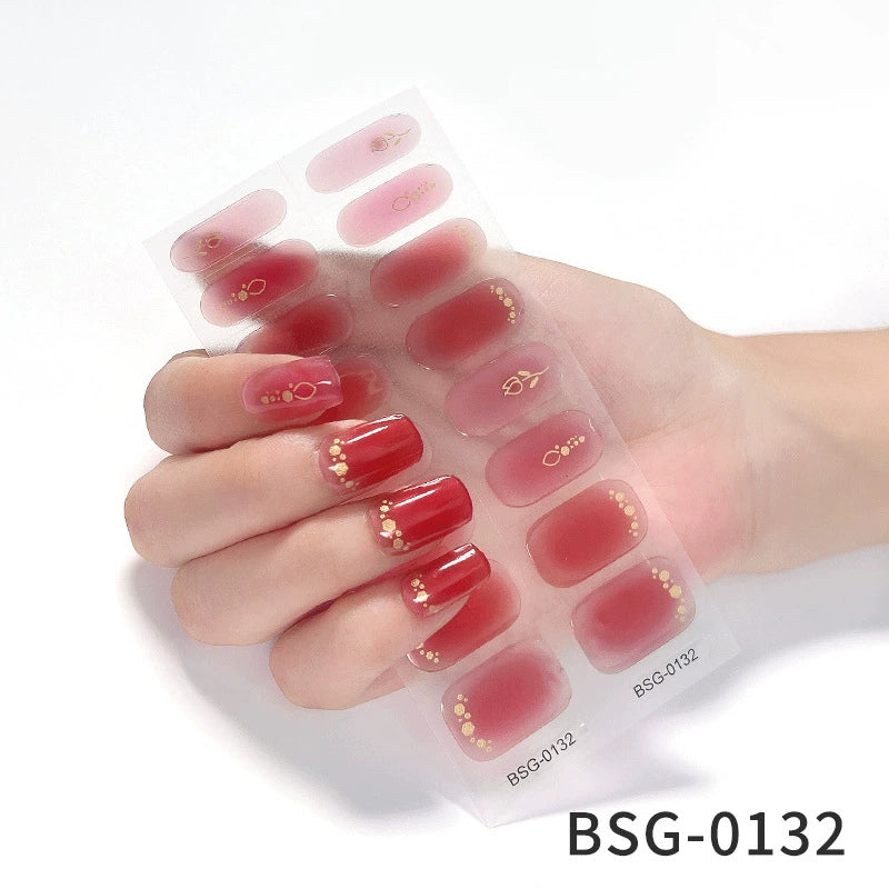 Semicured Gel Nail Sticker Kit