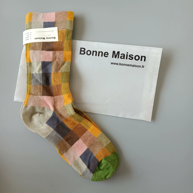 Artistic French Tide Oil Painting Socks fun art literary oil painting