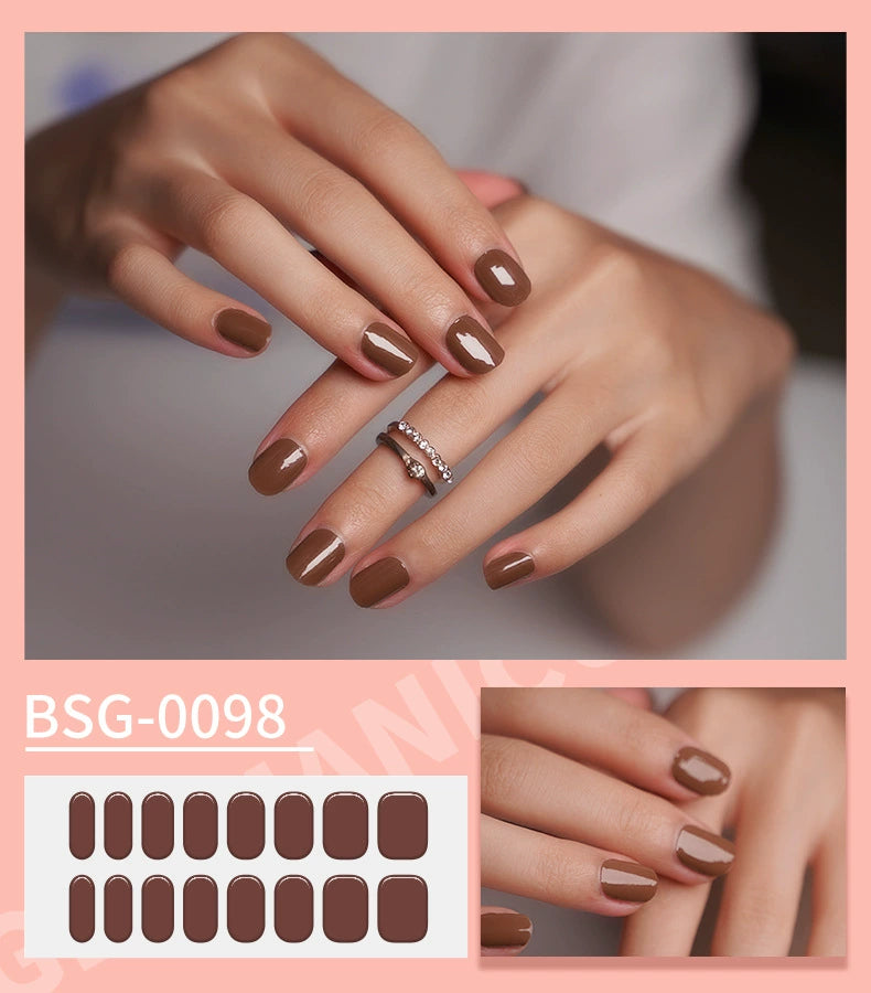 Semicured Gel Nail Sticker Kit