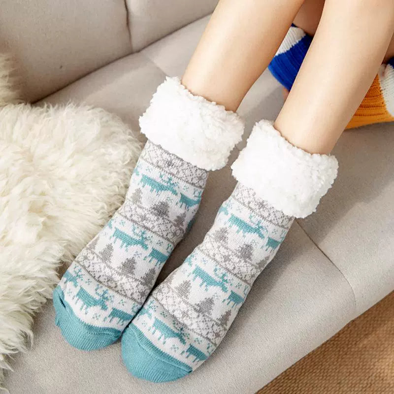 Women's Winter Warm Slipper Socks  Cozy Comfort with Nonskid Grip