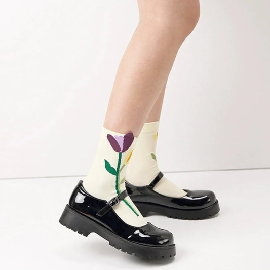 Original 3D Branch Flower Cotton Socks