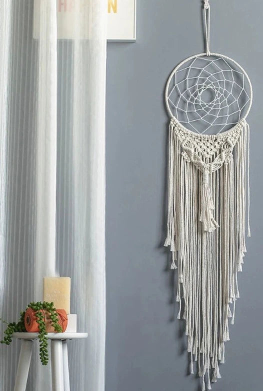 Nordic Dream Catcher Tapestry - Hand Woven Wall Hanging