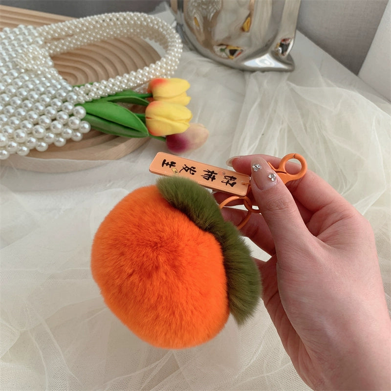 Adorable Persimmon Keychain Pendant