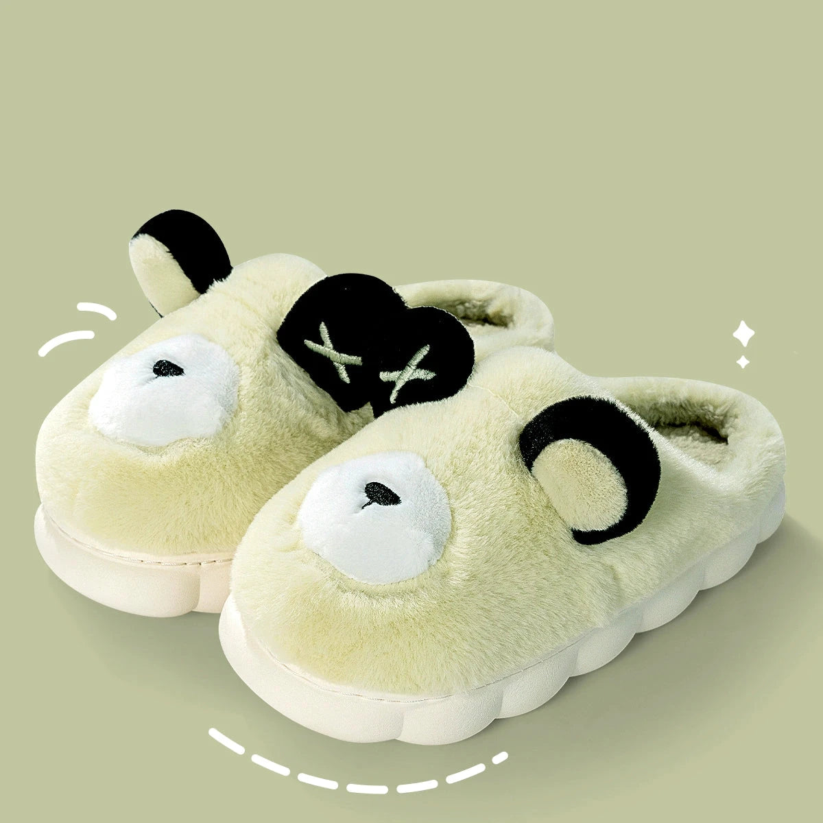 Cute Plush Cotton Slippers for Couples